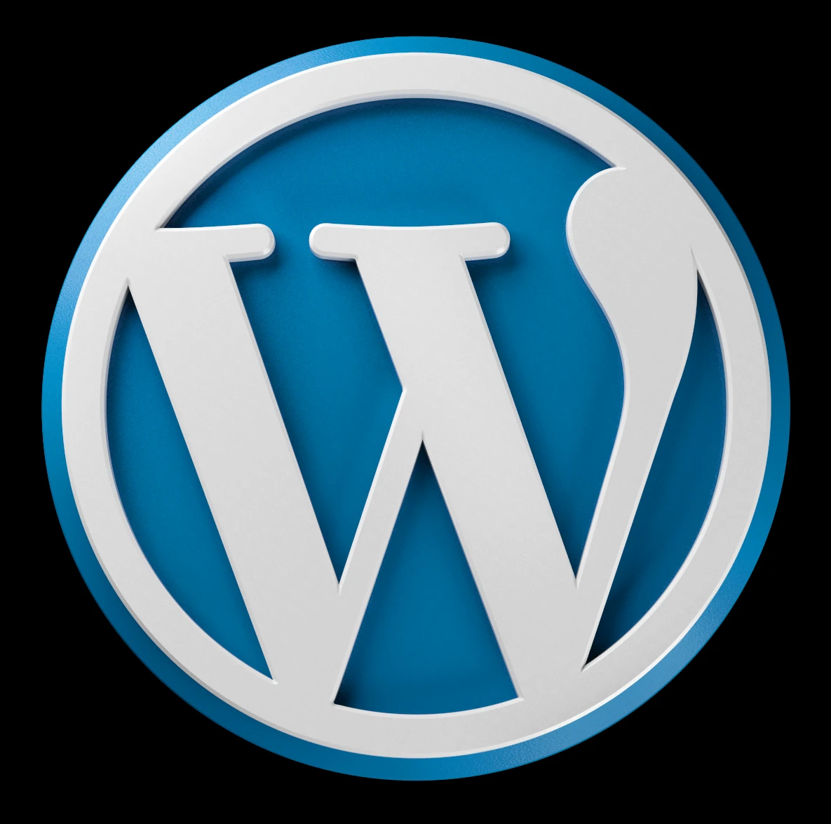 El logotipo de WordPress: una W dentro de un círculo